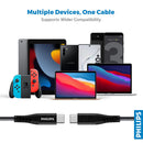 PHILIPS DLC5206C/00 - USB-C to USB-C - 200 cm and braided - for Type-C L...