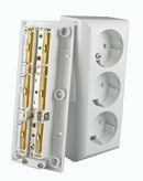 NEU Aufputz Schuko Steckdosen 1-fach, 2-fach,3 fach und 4-fach oder Verteiler