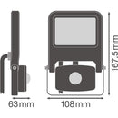 OSRAM - LEDVANCE - LED Scheinwerfer 10 Watt mit sensor - LED Fluter - Univers...