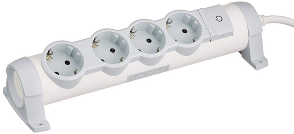 Legrand, drehbare Steckdosenleiste mit Kontroll-Schalter EIN/AUS und LED-Bele...