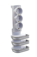 shopVG 3-way Schuko charging socket with 3 mobile phone holders and surge protection...