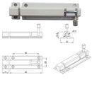 Bolt latch door latch sliding latch security latch with attached loop (80 mm white)