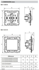 Legrand – 1 way light switch/switch changeover switch ultra white