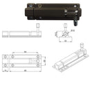 Bolzenriegel Riegel Türriegel Schubriegel Sicherheitsriegel mit befestigter Schlaufe (80 mm Antik)