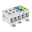 Verteilerblock f. Al/Cu geeignet 10x2,5-35mm2 grau-blau-gelb-grün 1000V AC/DC Klemme isoliert OTL 35-5x MAA5035A10 4399