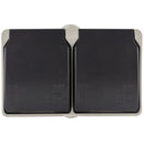 REV AquaBase 2-fach Steckdose - Feuchtraum, 2-polig, spritzwassergeschützt IP54, waagrecht, Aufputz, 16A, grau