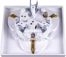 3-way protective contact socket flush-mounted white Schuko sockets