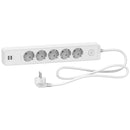Schneider Electric ST945U1W Mehrfachsteckdose, 5-fach, mit 2 USB-Anschlüssen,...
