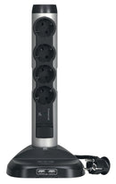 Legrand, drehbarer Steckdosenleisten-Tower mit Wireless Charging-Station (Ind...