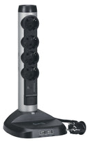 Legrand, drehbarer Steckdosenleisten-Tower mit Wireless Charging-Station (Ind...