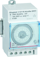 Legrand Micro Rex QW31 weekly timer analogue distribution board installation 3 module widths,...