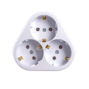 Schutzkontakt-Steckdose 3-fach unterputz weiß Schuko-Steckdosen