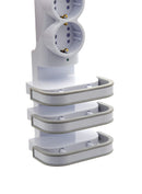 shopVG 3-way Schuko charging socket with 3 mobile phone holders and surge protection...