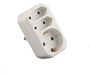 Multistecker Adapterstecker Schutzkontakt KINDERSCHUTZ Verteiler Mehrfachstecker (Senkrecht ohne Schalter)