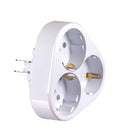 Schutzkontakt-Steckdose 3-fach unterputz weiß Schuko-Steckdosen