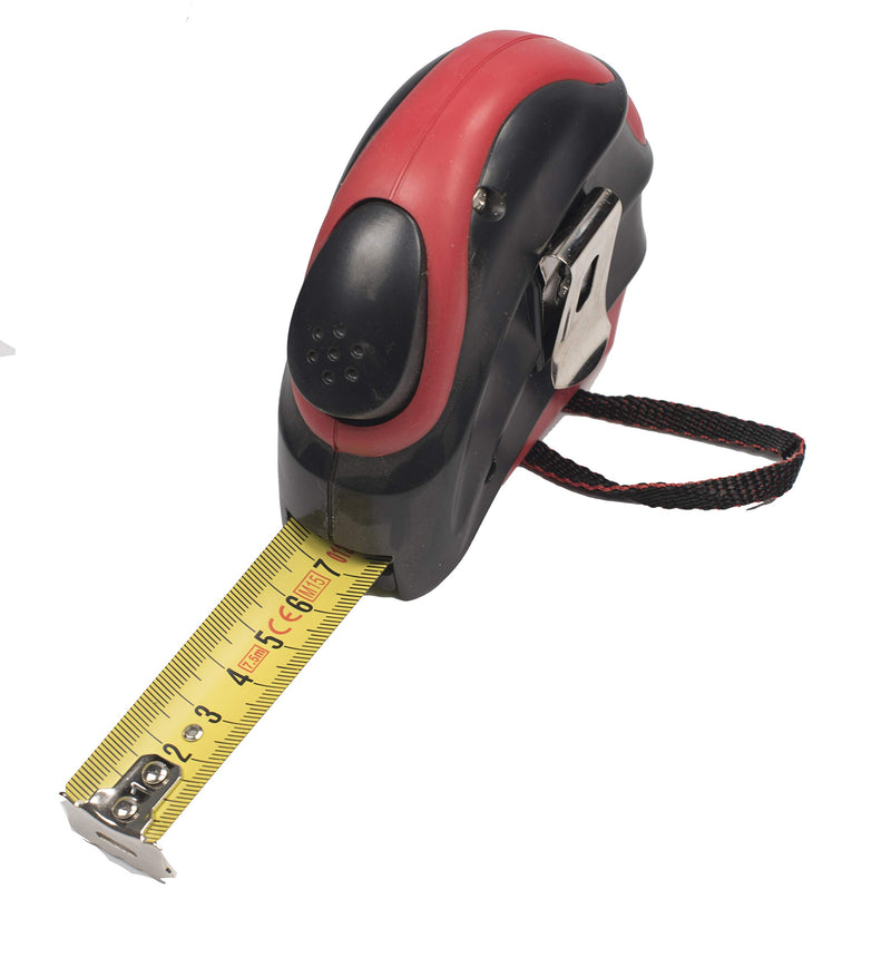 Bandmaß 3m, 5m, oder 7.5m Gummi und Kunstoff Autolock und Gürtelclip Maßband Rollmeter (7.5m x 25mm)
