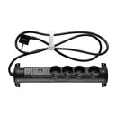 Legrand, drehbare Steckdosenleiste mit Kontroll-Schalter EIN/AUS (LED) und 2x...