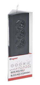 Legrand, 3-way power strip with integrated tablet/mobile phone/smartphone holder...
