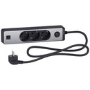 LifeSpace ST943U1BA Regleta 3 Tomas 1,5 m 2 USB Neg. Al