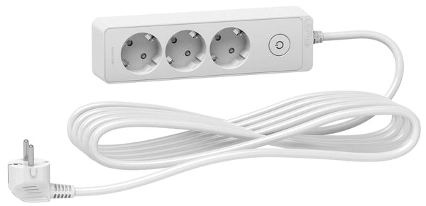 Schneider Steckdosenleiste Tischsteckdose mit Schalter, deutsche Norm 3-fach oder 5-fach, Weiß mit 2 x USB (3-fach mit 5.0m Kabel)