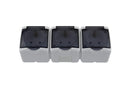 Aufputz Schuko Feuchtraum Steckdose IP54 mit Abdeckung Rauch Glas (3-fach)
