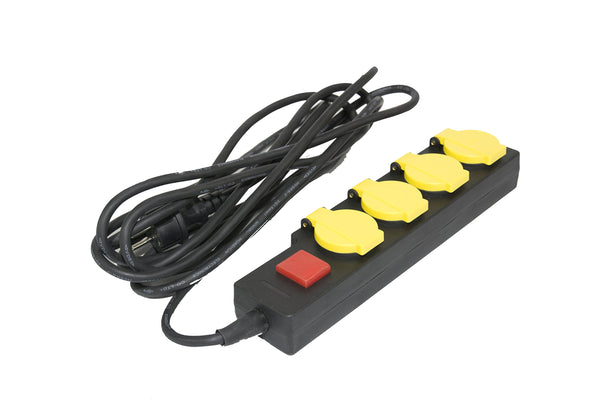Multiple socket - Outdoor 4-way power strip with child safety lock and S...