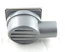 Floor drain - shower drain 100x100mm Ø 50, stainless steel grate 