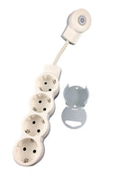 Multistecker Schuko Steckdose Mehrfachstecker Verteiler 4 fach mit Stecker mit beleuchtete Schalter 4-fach schaltbar