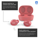 Philips True Wireless Kopfhörer T2205RD/00 (Bluetooth In Ear Kopfhörer, Sprac...