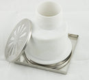 Floor drain - shower drain 100x100mm Ø 50, stainless steel grate angle or vertical (vertical H66mm) 