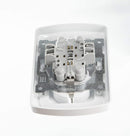 Kombi Steckdose Auf einem sokel Einsat mit 2-fach Wippe ALPINWEISS