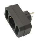 Multistecker Adapter Schuko Verteiler Mehrfachstecker (3-fach senkrecht schwarz)
