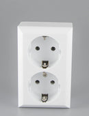 2-fach Aufputz Steckdose NEU 2 steckplätze Schucko Steckdose 2-fach (2-fach)