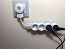 Multistecker Schuko Steckdose Mehrfachstecker Verteiler Tischsteckdose Aufputzsteckdose Vereilerdose 3 oder 4 fach mit Stecker mit beleuchtete Schalter (4-fach schaltbar)