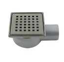 Floor drain - shower drain 100x100mm Ø 50, stainless steel grate 