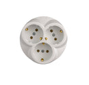 Schutzkontakt-Steckdose 3-fach unterputz weiss Schuko-Steckdosen