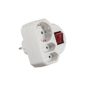 Multistecker Adapterstecker Schutzkontakt KINDERSCHUTZ Verteiler Mehrfachstecker (3-fach mit Schalter nach VDE)