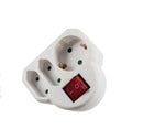 Multistecker Adapterstecker Schutzkontakt KINDERSCHUTZ Verteiler Mehrfachstecker (3-fach mit Schalter nach VDE)