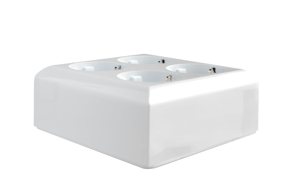 BG Electrical Koaxialsteckdose – 1-fach, Quadratisch, Weiß, Für TV & Radio