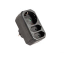 Multistecker Adapterstecker Schutzkontakt KINDERSCHUTZ Verteiler Mehrfachstecker (Senkrecht ohne Schalter)