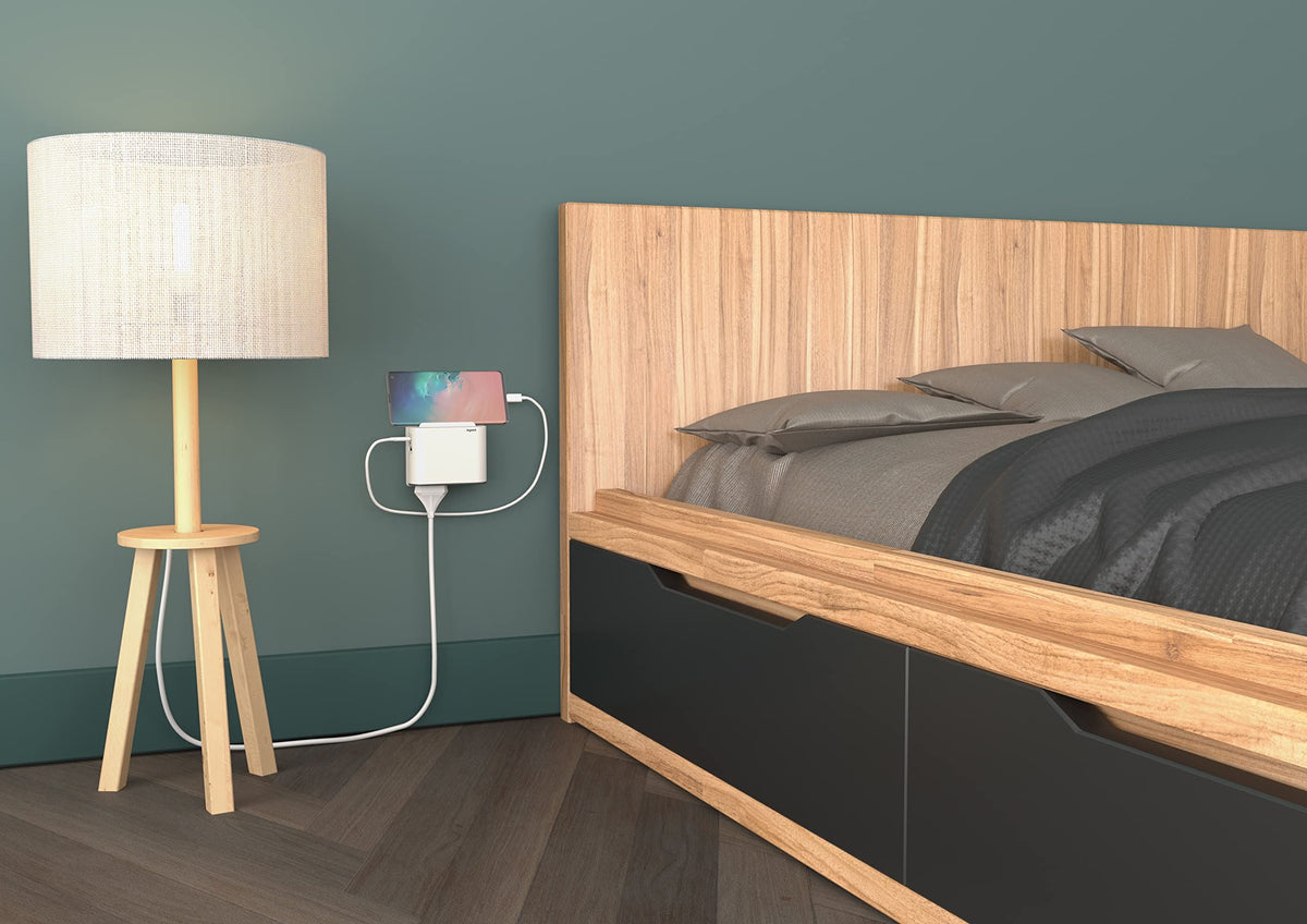 Legrand Steckdosenleiste Mit 2 Schukosteckdosen + USB-A & USB-C – Drehbar, Aluminium, Dunkelgrau, 15W
