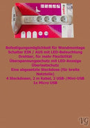 Versorgungstower 4-fach mit 2 USB-und 1 Mini-USB Steckplätzen [Werkzeug]