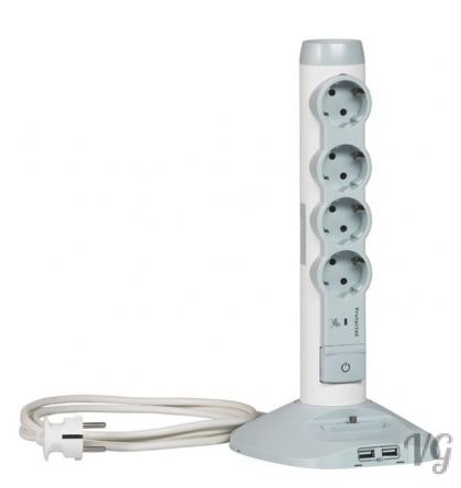 Versorgungstower 4-fach mit 2 USB-und 1 Mini-USB Steckplätzen [Werkzeug]