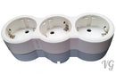 3-way multi-plug adapter plug protective contact CHILD PROTECTION distributor multiple plug
