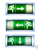 Notleuchte Notbeleuchtung Exit Notausgang Fluchtwegleuchte Notlicht Fluchtweg IL Pfeil