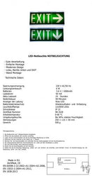 Notleuchte Notbeleuchtung Exit Notausgang Fluchtwegleuchte Notlicht Fluchtweg IL EXIT