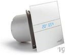 Ventilator Lüfter CATA E-100 GTH incl. Rückschlagklappe !!! Timer Nachlauf Feuchtesteuerung, Feuchtesensor LED – Display, Glasfront stark 115 m3-h sehr leise 31dB energiesparend 8W Kugellager