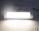 3-fach Aufputz Schuko Steckdose  3 steckplätze Made in EU mit LED lampe 400lm 4w [Energieklasse A+++]