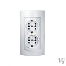 Aufputz 2-fach Kombi-Steckdose Komplett NEU Aufputz 2 steckplätze