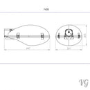 Street lamp outdoor light street lamp polycarbonate grey NEW e27 